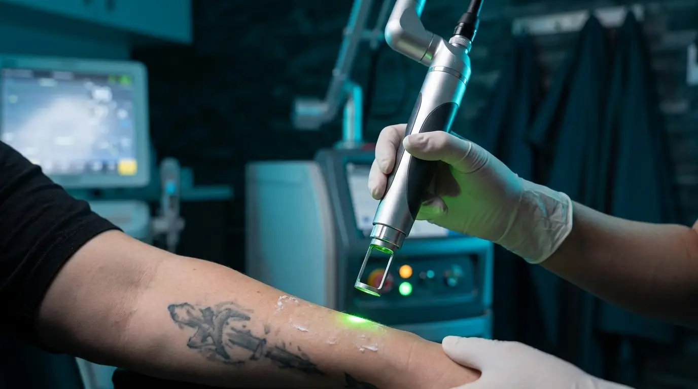 Equipamento laser de alta potência para remoção de tatuagem